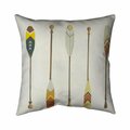 Begin Home Decor 26 x 26 in. Canoe Paddles-Double Sided Print Indoor Pillow 5541-2626-SP13